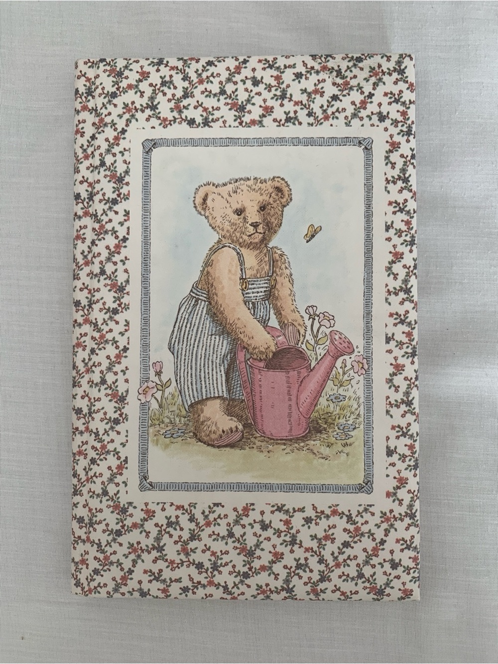Vintage 1986 Quillmark Address Book Teddy Bear Overalls Random House Unused 80s